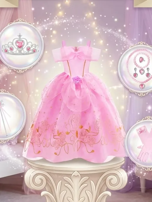 Girls' princess dress-up set