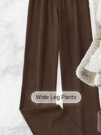 High-waist wide-leg trousers